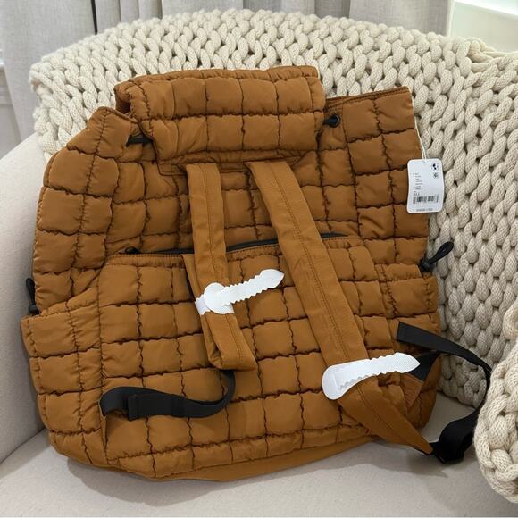 Free People Quilted Hiker Backpack Toffee Bronze main image 4